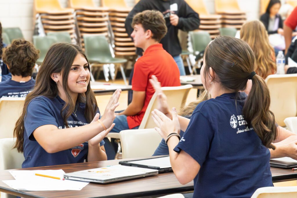 The Catholic school students competed in a math competition on Saturday March 28 at Holy Family School. 